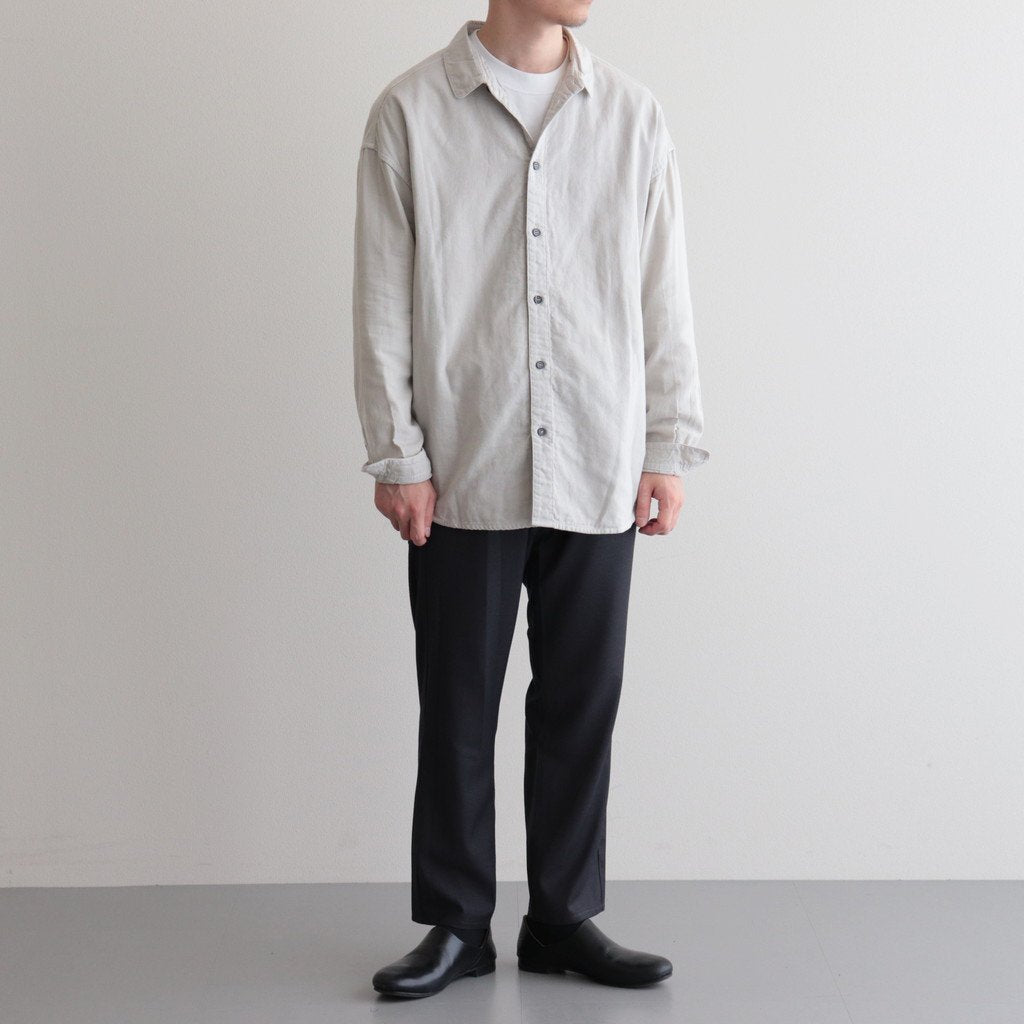 伊勢木綿のシャツ #L.GRAY