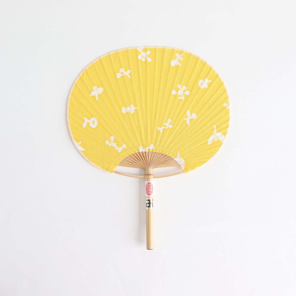 伊勢木綿の日永うちわ 小 #花