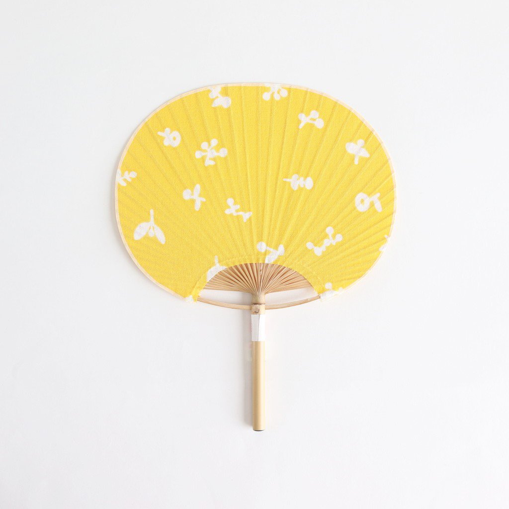 伊勢木綿の日永うちわ 小 #花