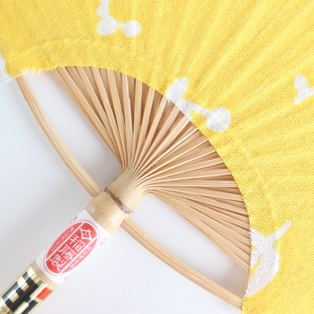 伊勢木綿の日永うちわ 小 #花