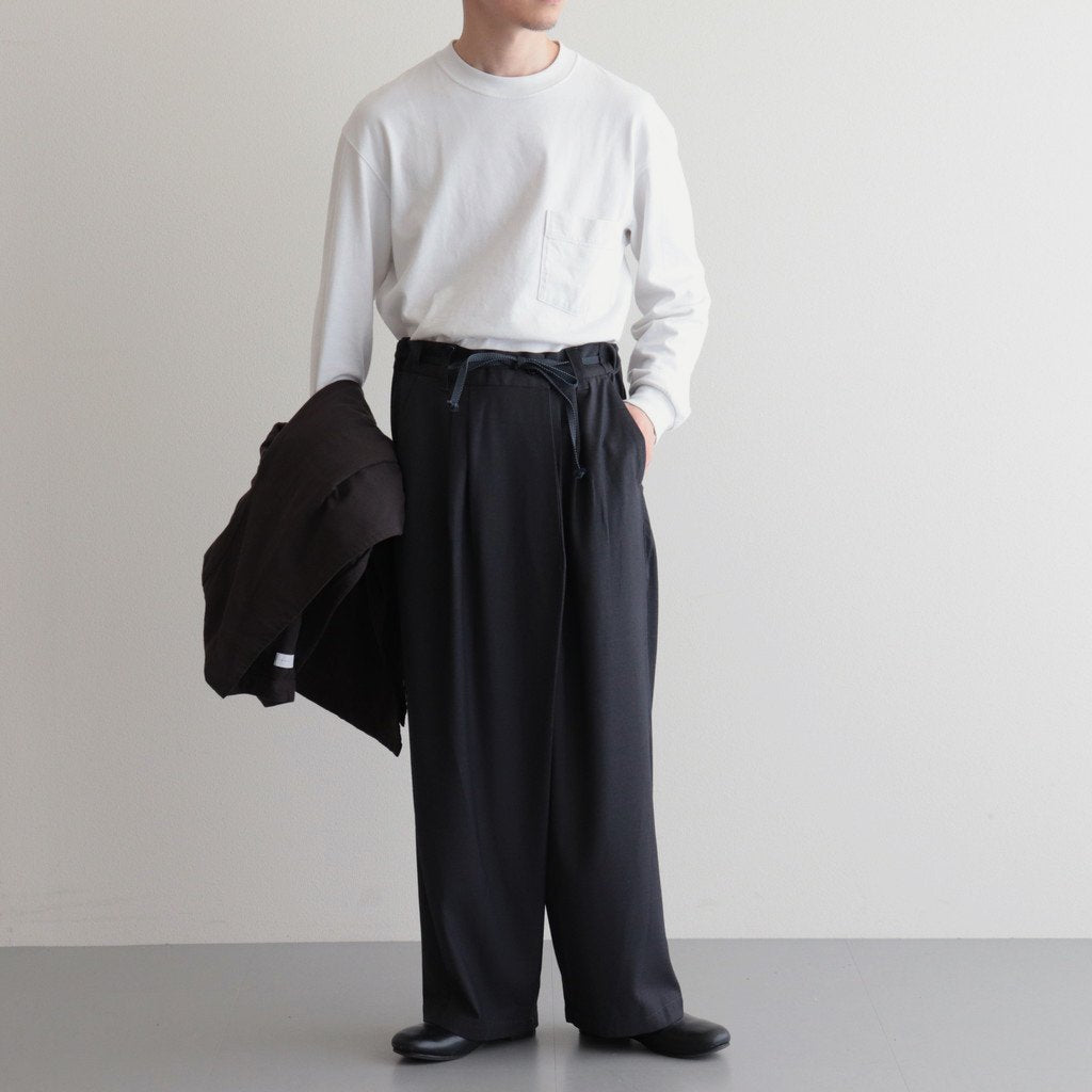 伊賀組紐のワイドイージーパンツ #C.GRAY