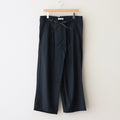 Wide easy pants with Iga braided cord #NAVY