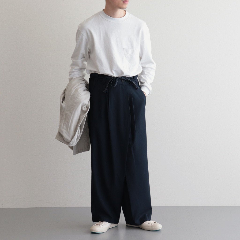 伊賀組紐のワイドイージーパンツ #NAVY