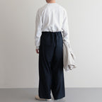 伊賀組紐のワイドイージーパンツ #NAVY