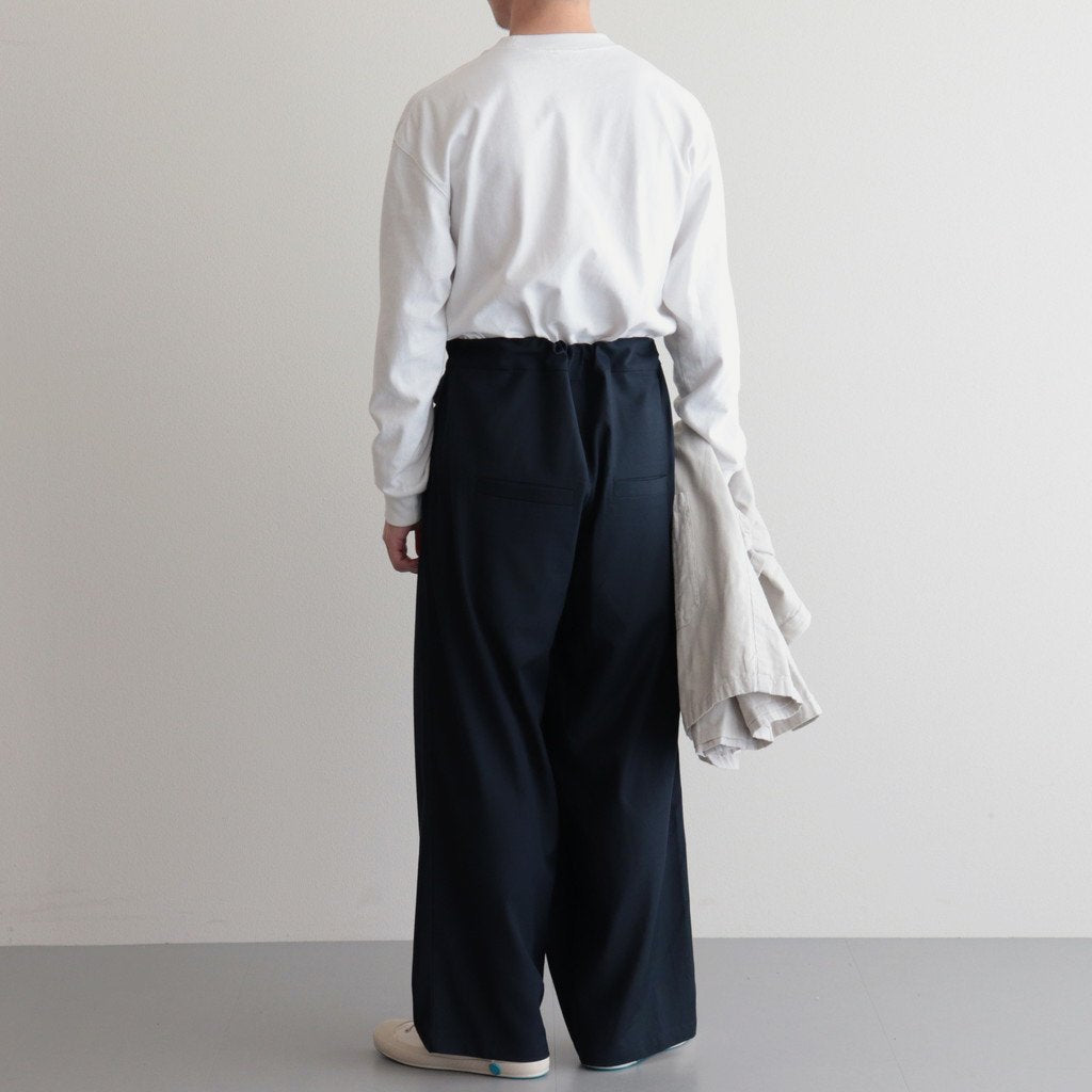 伊賀組紐のワイドイージーパンツ #NAVY