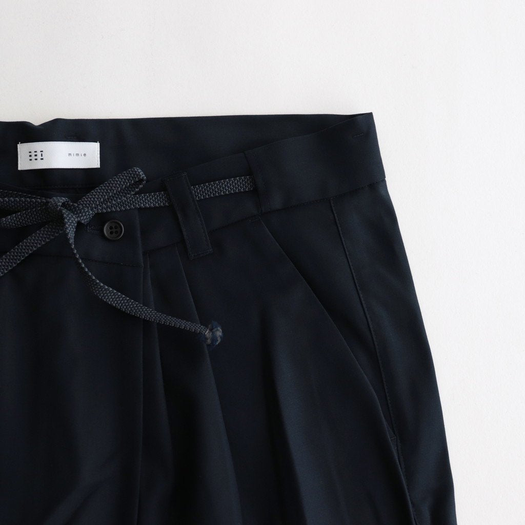 伊賀組紐のワイドイージーパンツ #NAVY