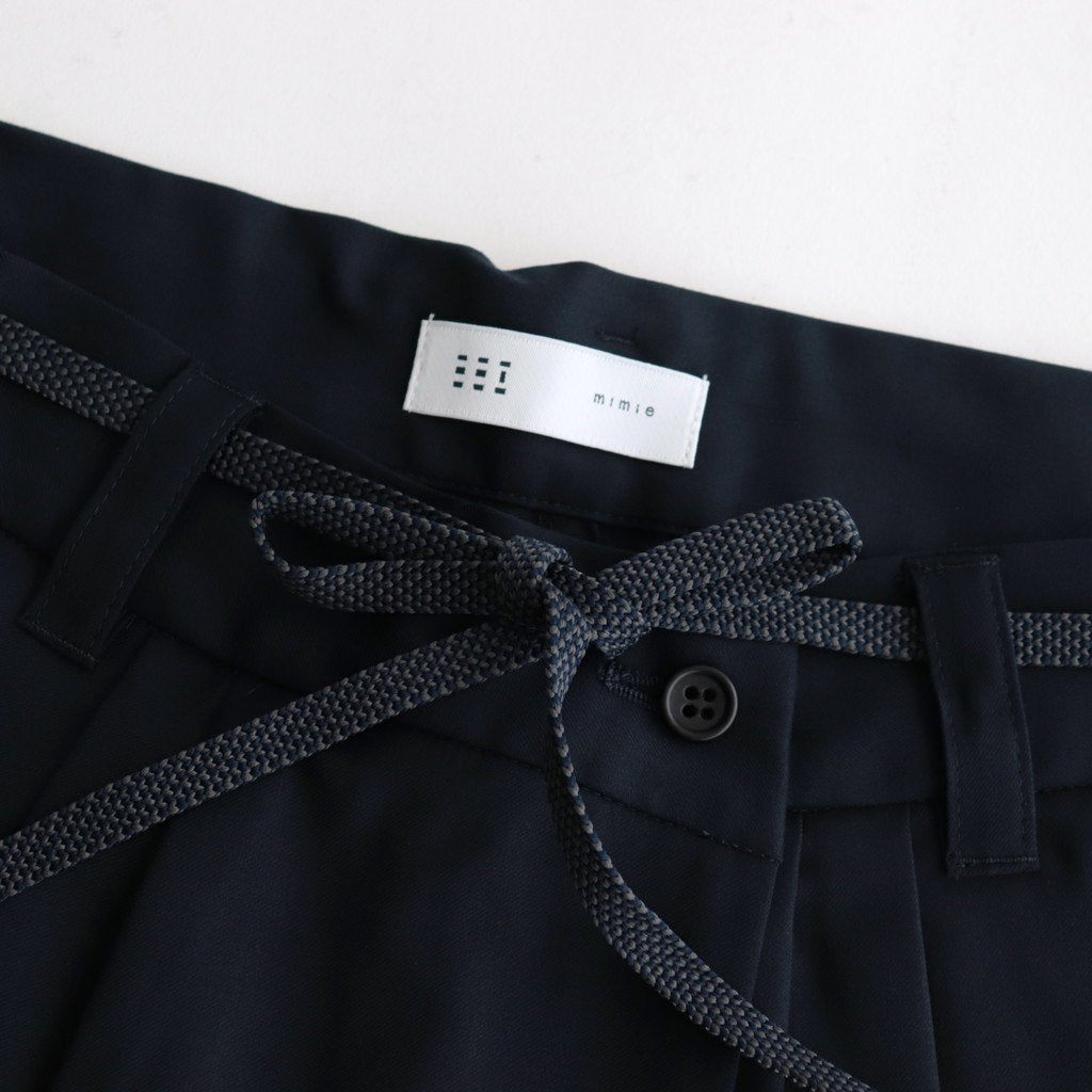 伊賀組紐のワイドイージーパンツ #NAVY