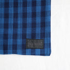 松阪木綿のクラッチバッグ #CHECK A/NAVY ZIP