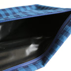 松阪木綿のクラッチバッグ #CHECK A/NAVY ZIP