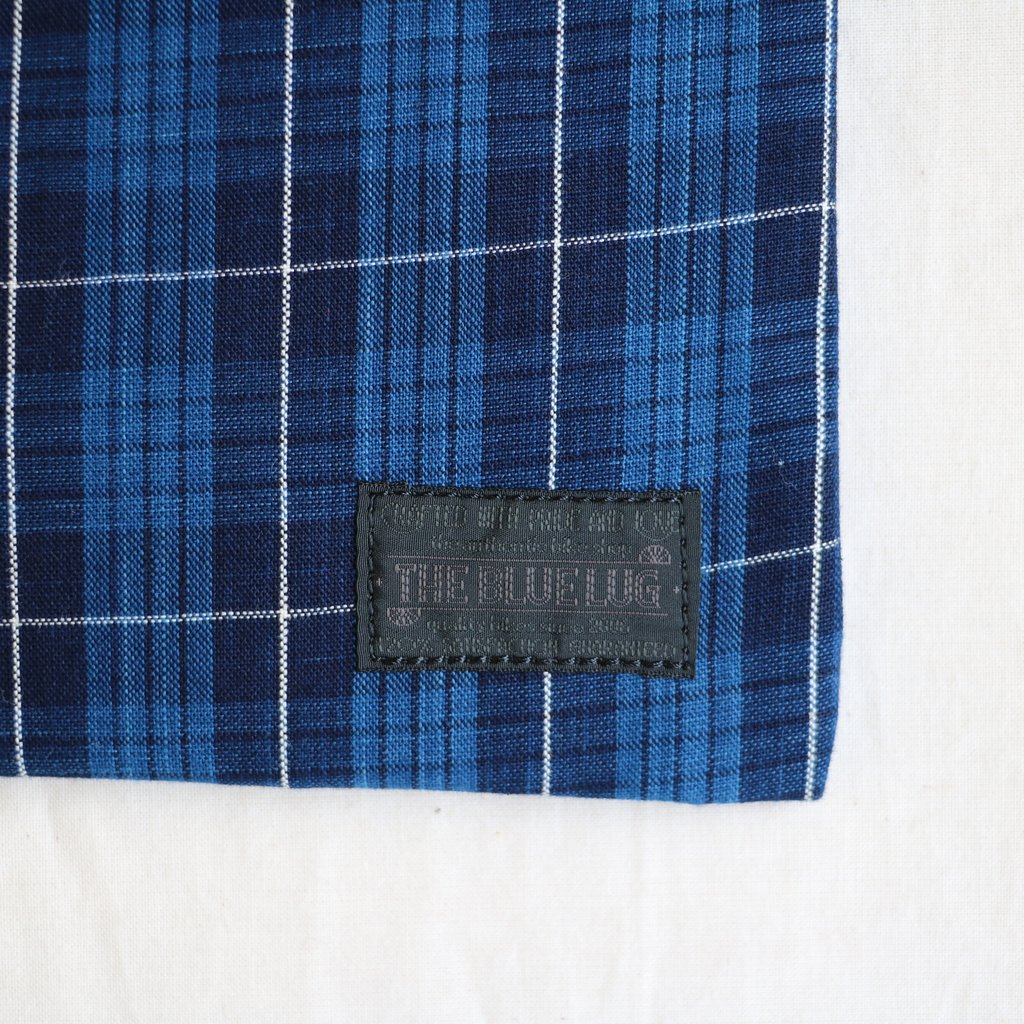 松阪木綿のクラッチバッグ #CHECK B/BLACK ZIP