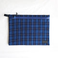 松阪木綿のクラッチバッグ #CHECK B/NAVY ZIP