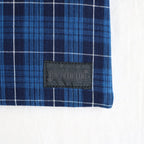 松阪木綿のクラッチバッグ #CHECK B/NAVY ZIP