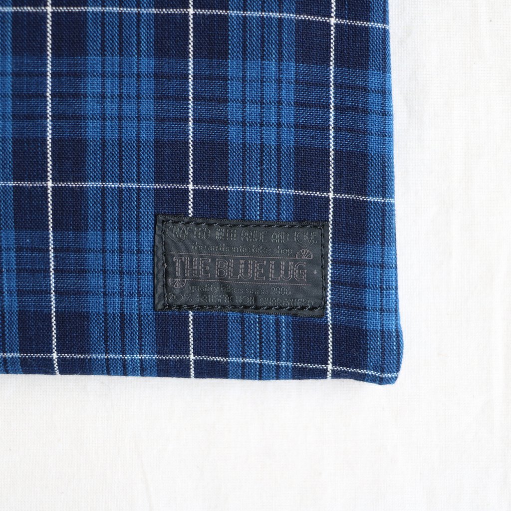 松阪木綿のクラッチバッグ #CHECK B/NAVY ZIP