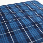 松阪木綿のクラッチバッグ #CHECK B/NAVY ZIP