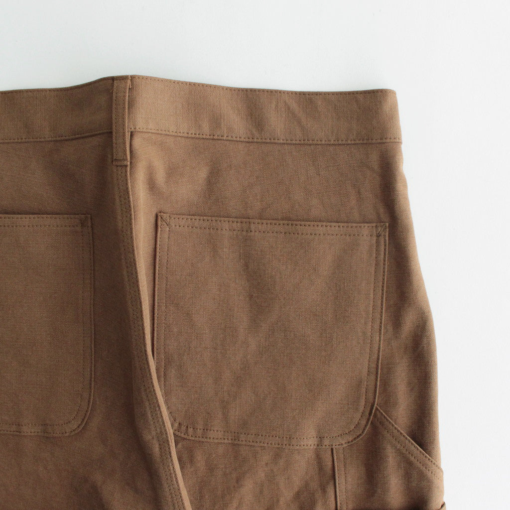 WASHED HEAVY CANVAS PANTS #BROWN [A23AP02MN]