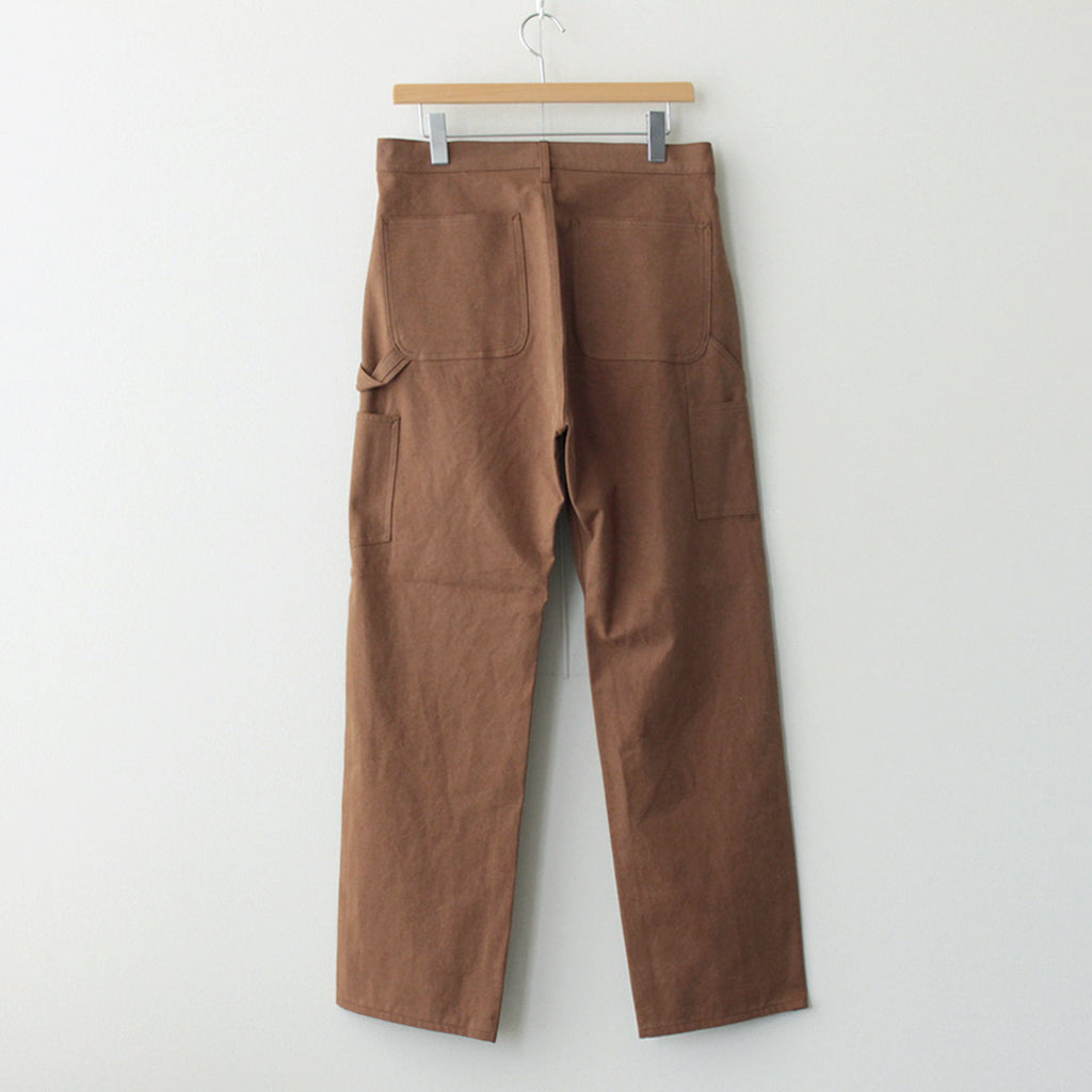 WASHED HEAVY CANVAS PANTS #BROWN [A23AP02MN]