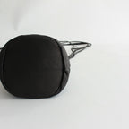 LEATHER BIG ROUND STRING POUCH #BLACK [A23AB01AE]