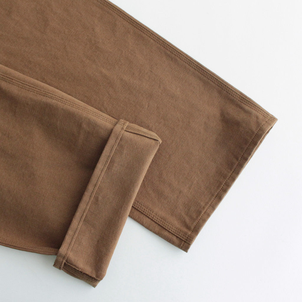 WASHED HEAVY CANVAS PANTS #BROWN [A23AP02MN]