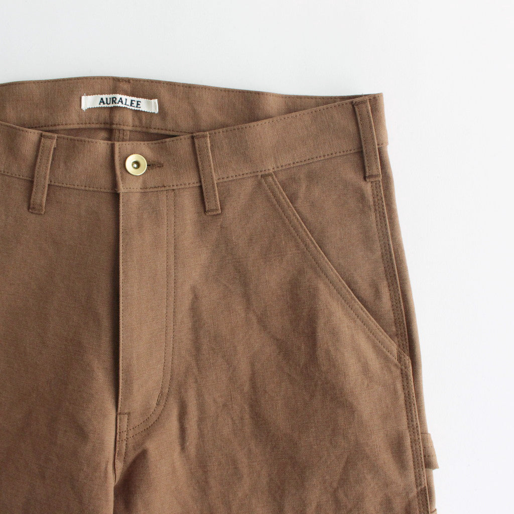 WASHED HEAVY CANVAS PANTS #BROWN [A23AP02MN]